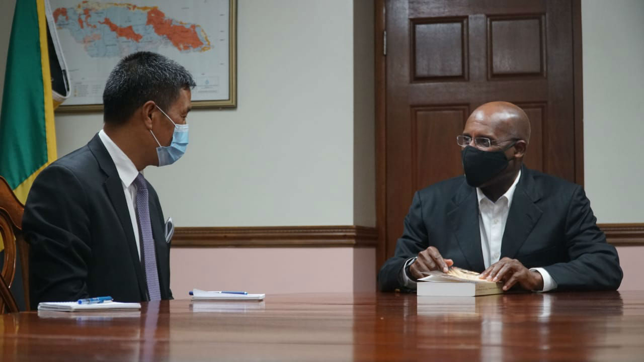 Minister Aubyn Hill receives courtesy call from the Indian High Commissioner
